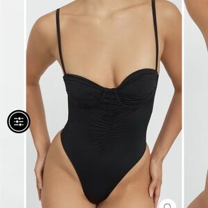 RIOT SWIMWEAR One Piece Black Swimsuit